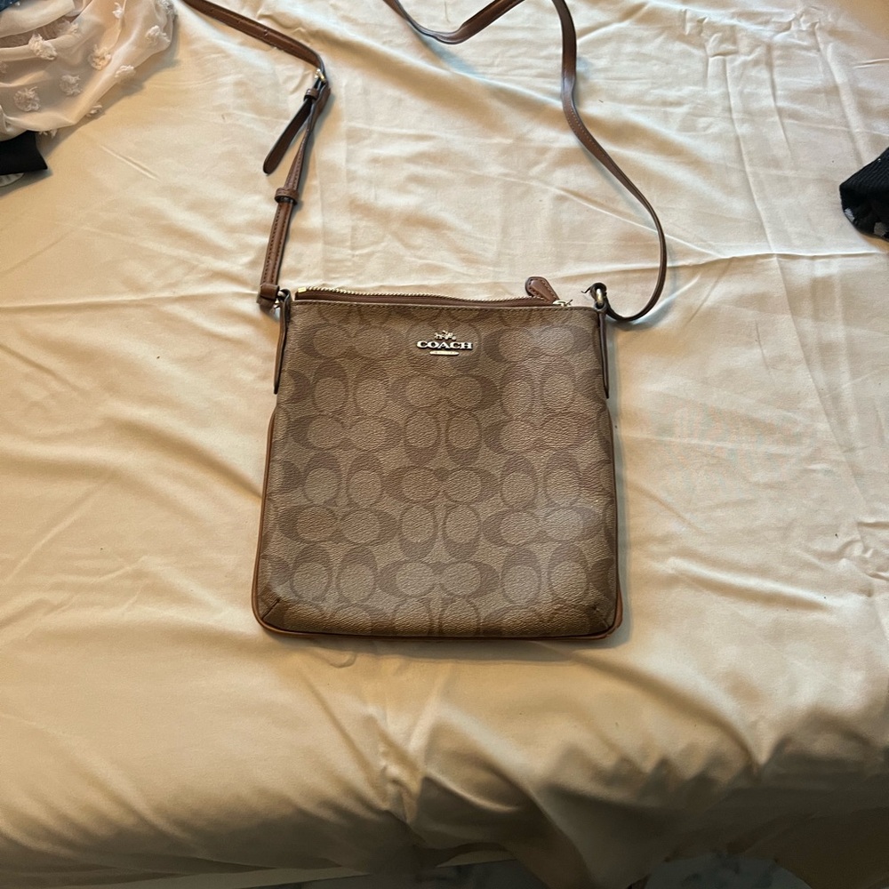 Coach Tan Signature Crossbody Bag